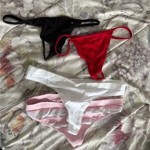 Victoria's Secret Panties Set - Black, Red, White, Pink